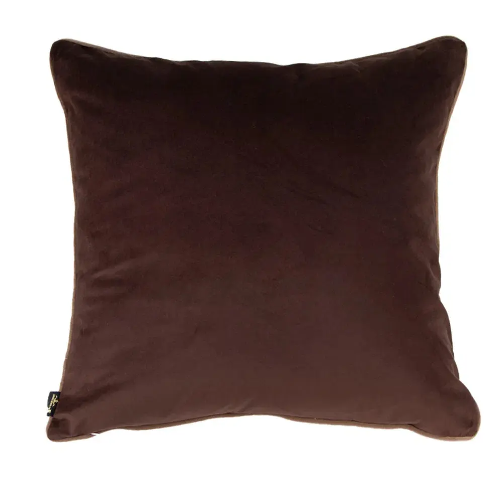 Paul Moneypenny Twofaced Choc And Taupe Cushion - Image 2