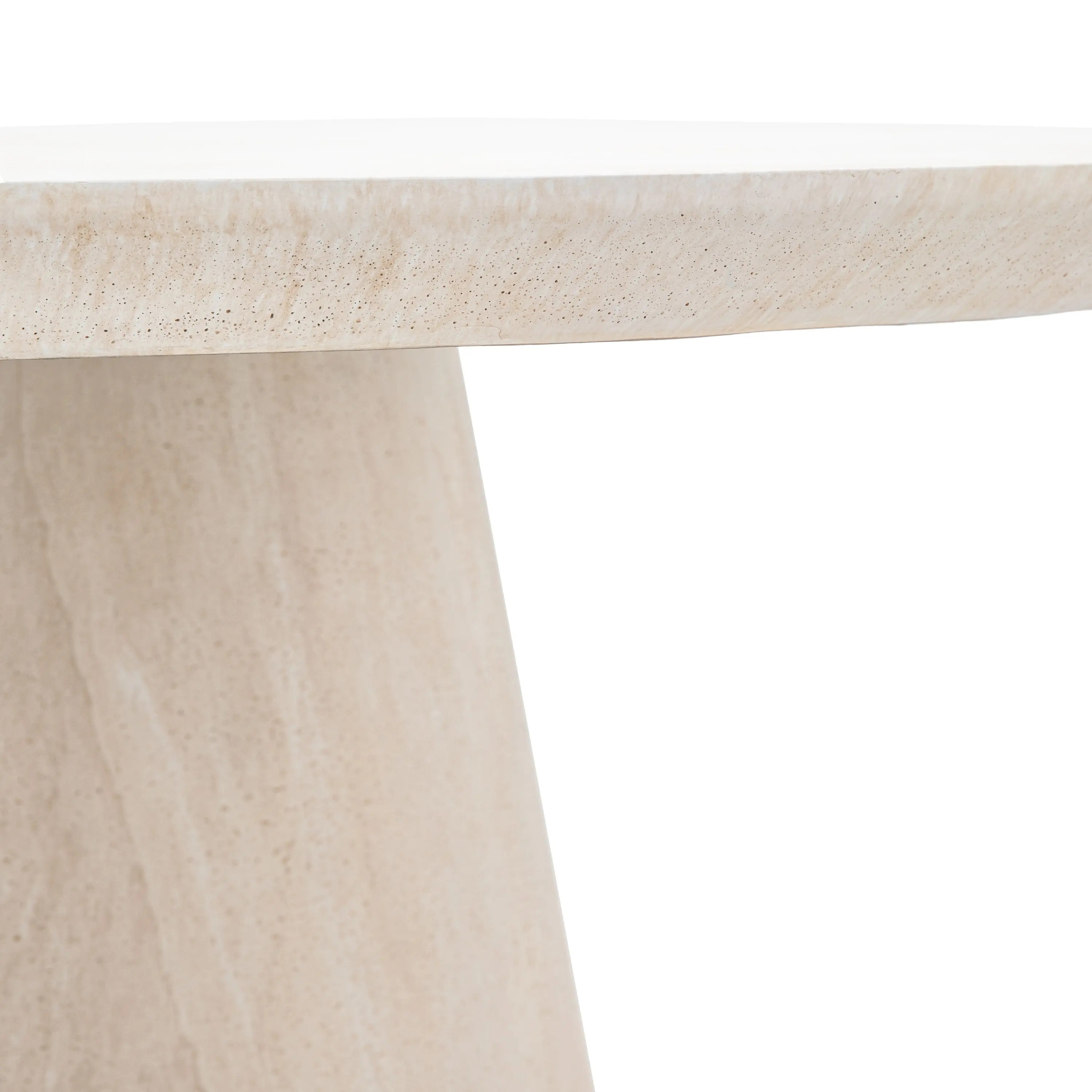 Paxon Round Dining Table in Travertine - Image 8