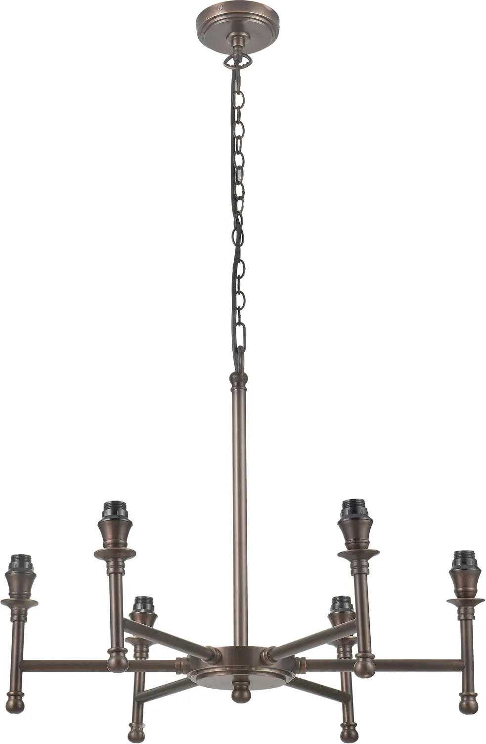 Piero Antique Bronze Metal 6 Arm Pendant