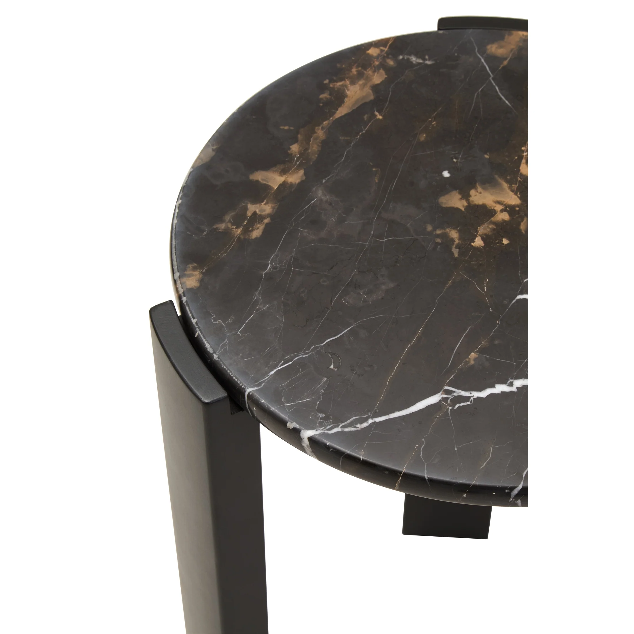 Ravello Black Marble Top Round Side Table - Image 8