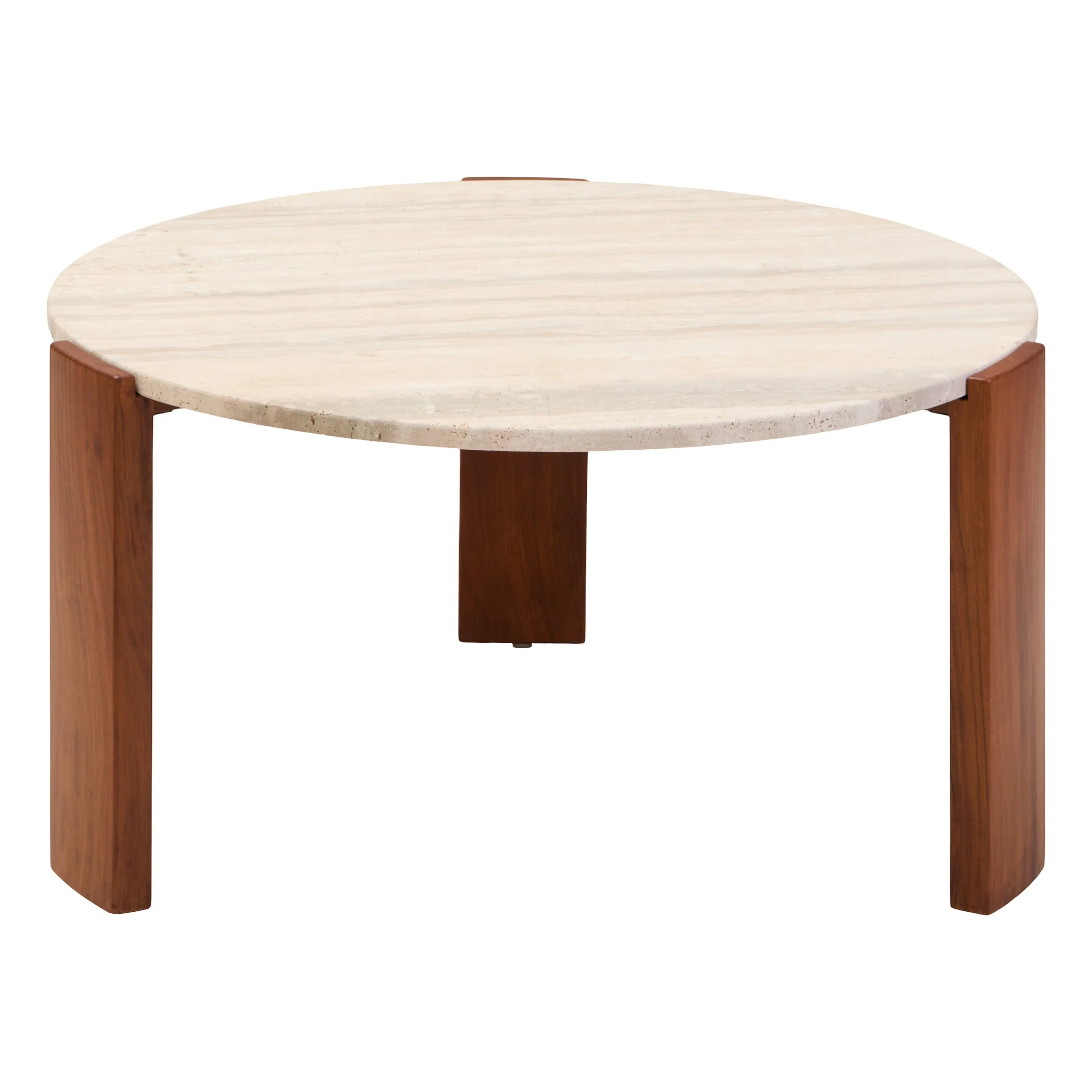 Ravello Round Travertine Top Large Coffee Table
