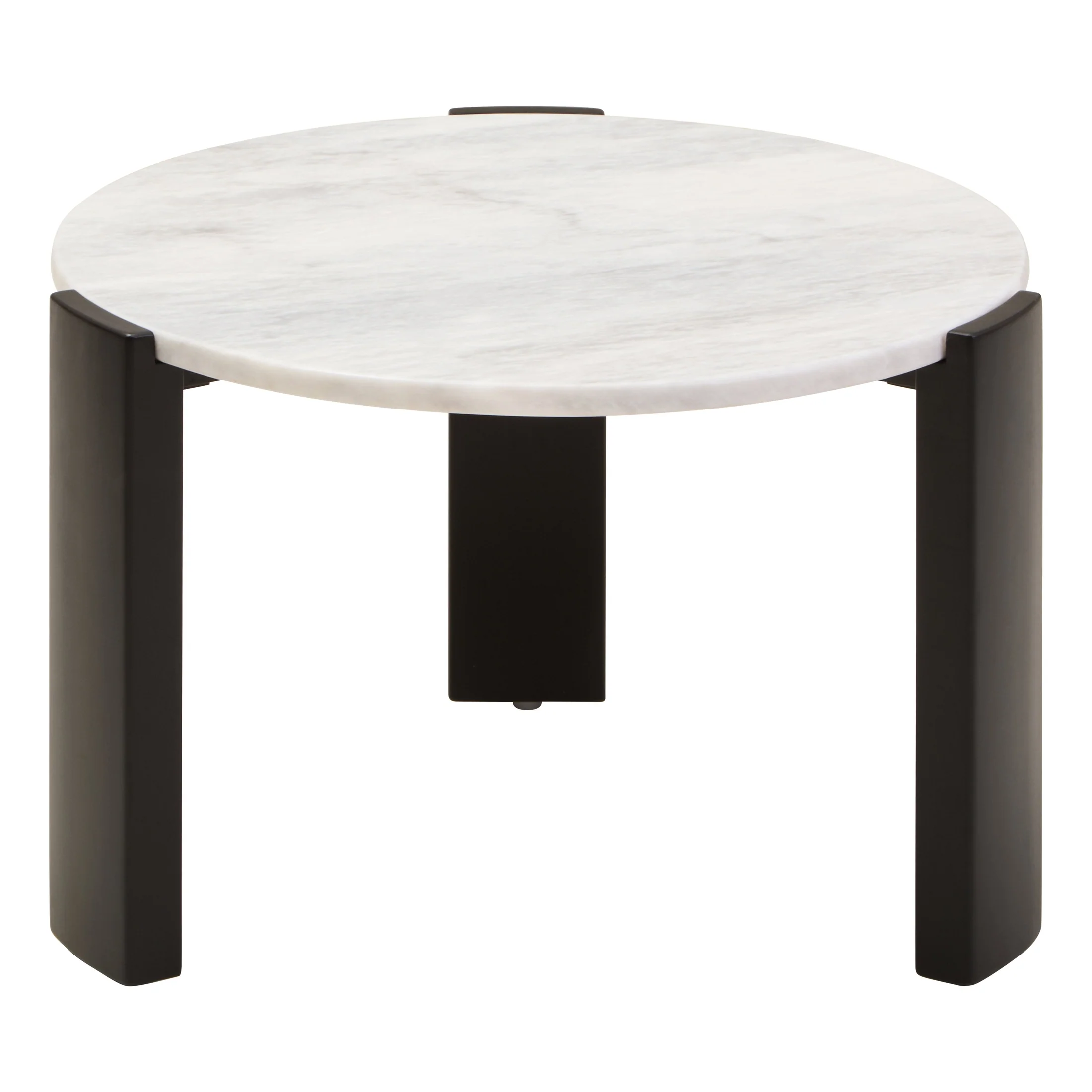 Ravello Round White Marble Top Small Coffee Table
