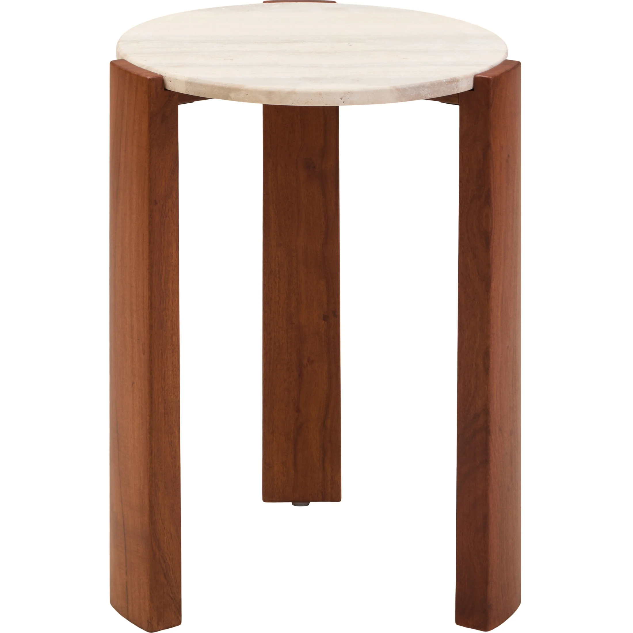 Ravello Travertine Top Round Side Table - Image 2