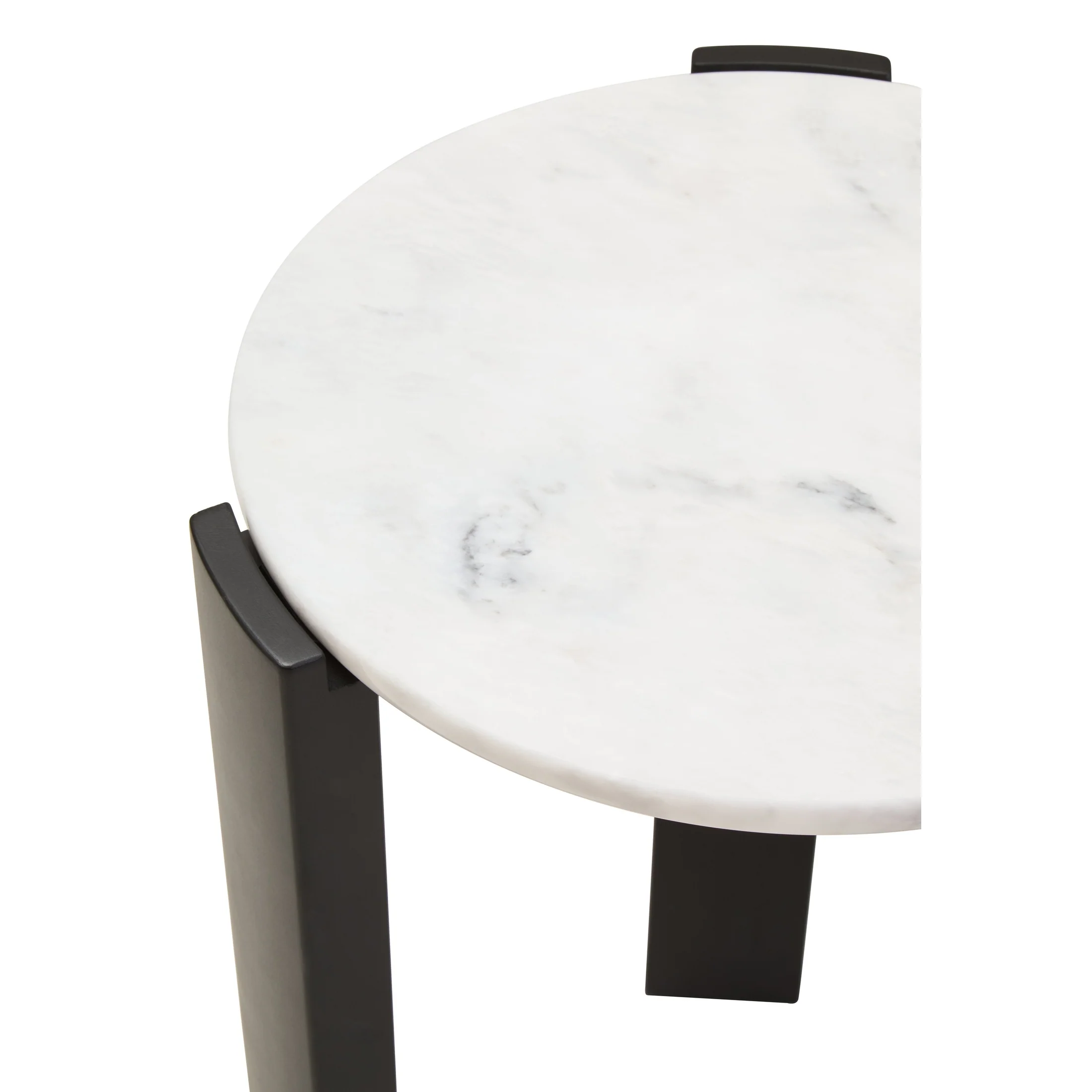 Ravello White Marble Top Round Side Table - Image 7