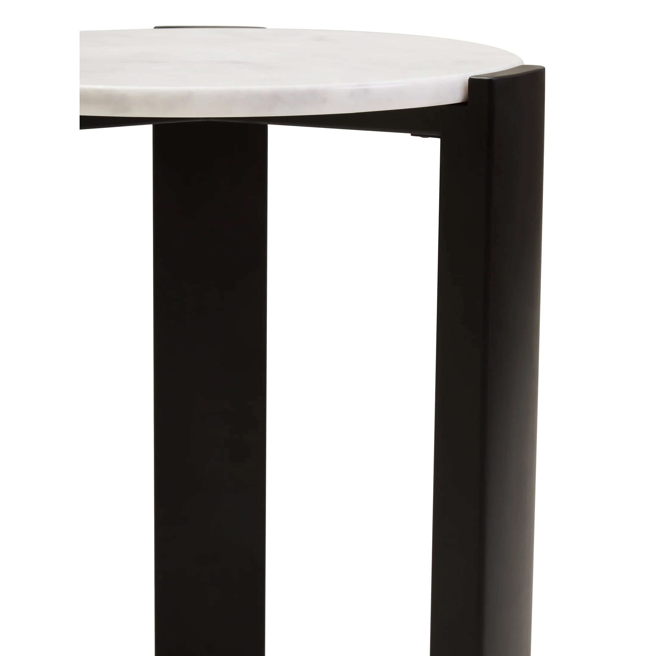 Ravello White Marble Top Round Side Table - Image 9