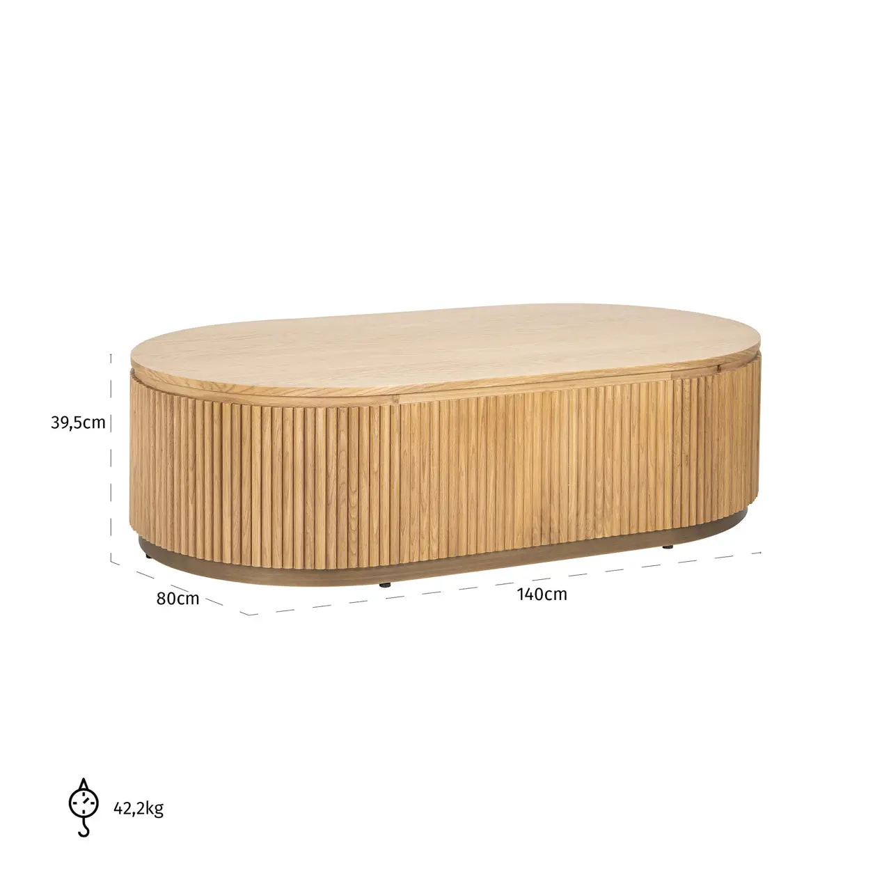 Richmond Interiors Belfort Coffee Table Natural Oak - Image 7