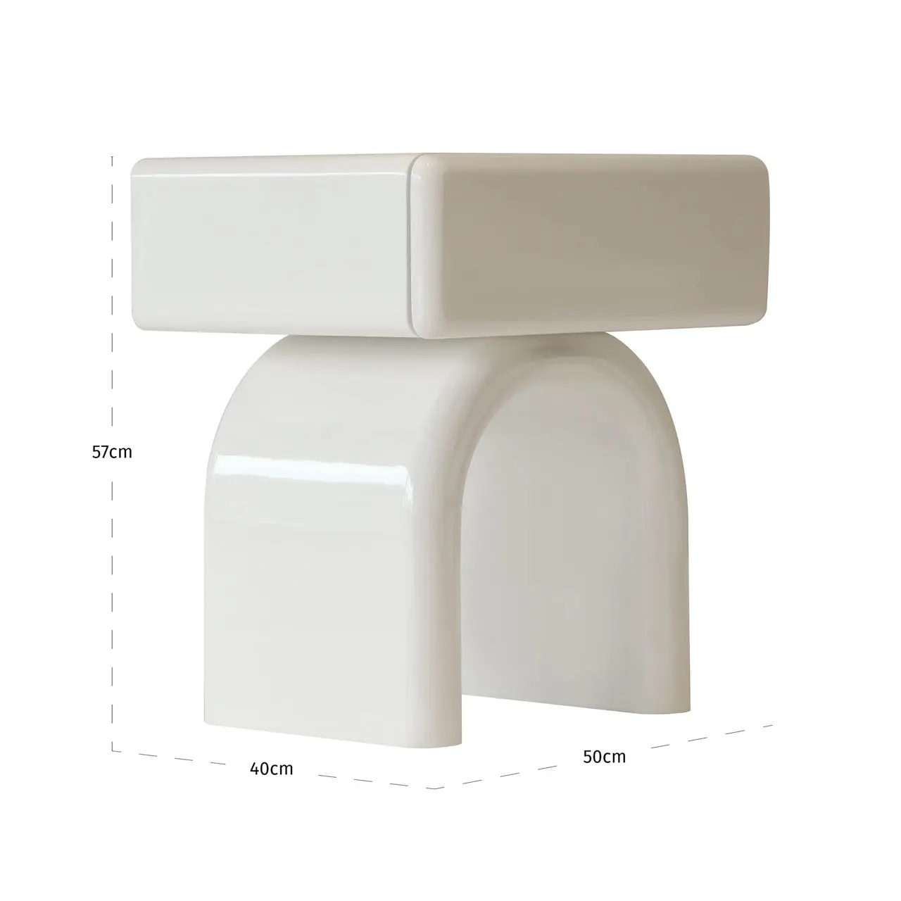 Richmond Interiors Bennet Coconut Milk 1-Drawer End Table - Image 6