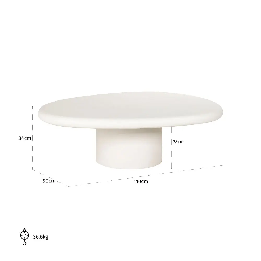 Richmond Interiors Bloomstone Coffee Table in White - Image 3