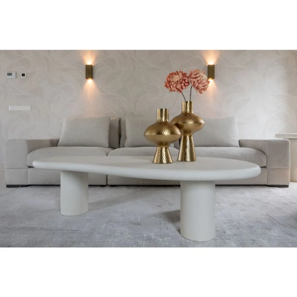 Richmond Interiors Bloomstone 160x80cm Coffee Table in White - Image 7