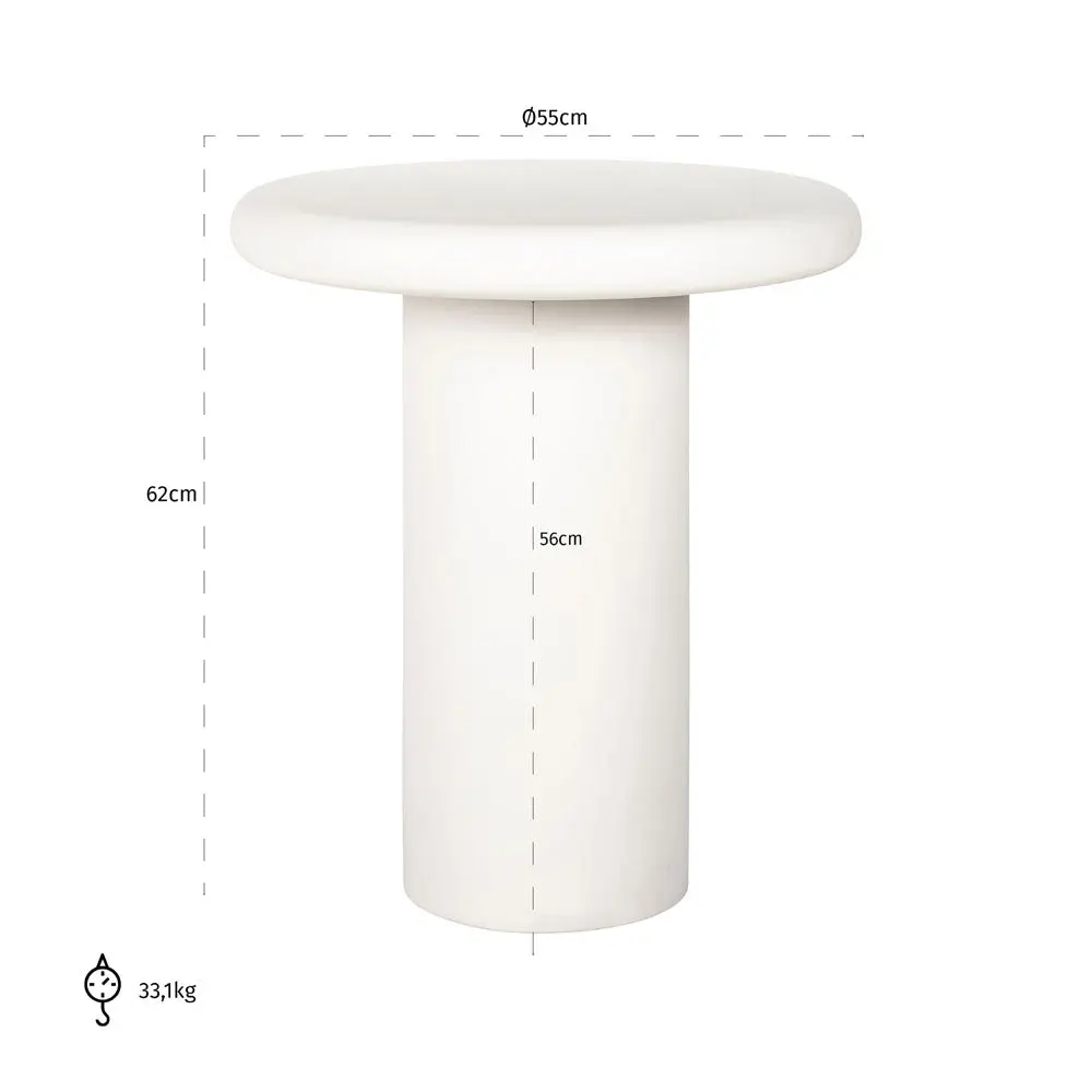 Richmond Interiors Bloomstone Side Table in White - Image 9