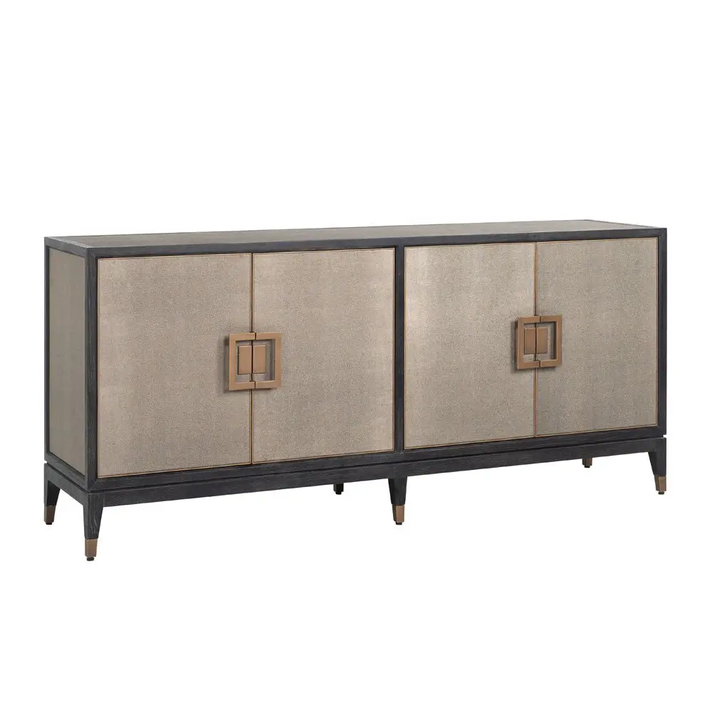 Richmond Interiors Bloomville 4 Door Sideboard in Gold - Image 3