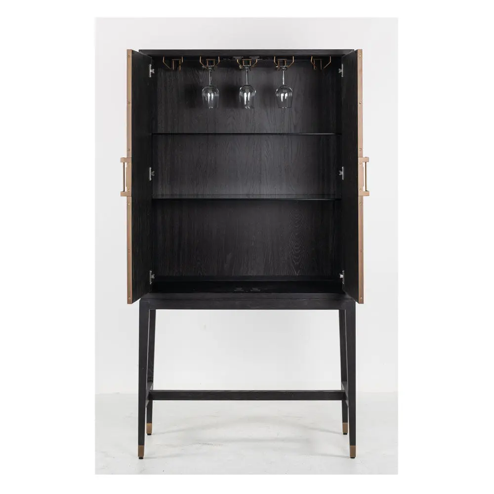 Richmond Interiors Bloomville Bar Cabinet in Gold - Image 6