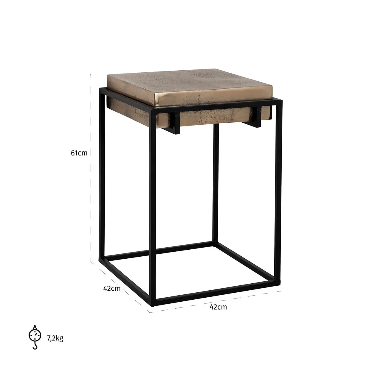 Richmond Interiors Calloway Champagne Gold End Table - Image 4