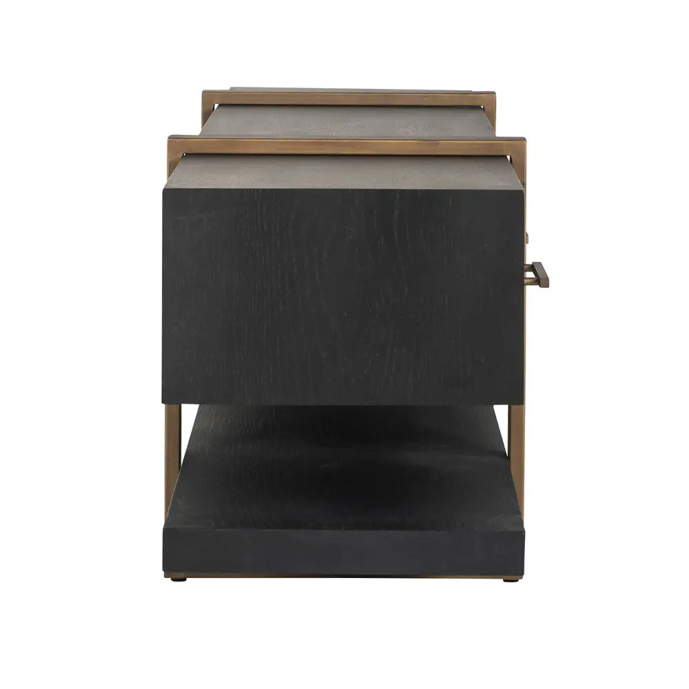 Richmond Interiors Cambon 3 Drawer Media Unit – Dark Coffee - Image 6