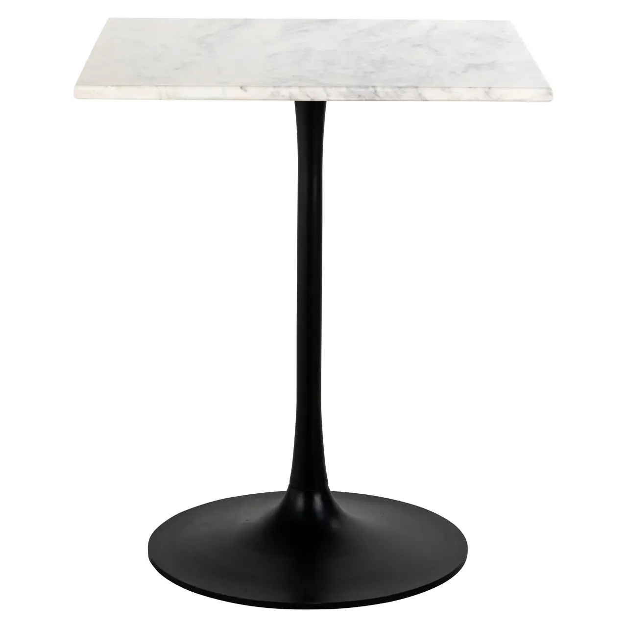 Richmond Interiors Carlten 65cm Square Bistro Table in Black/White - Image 3