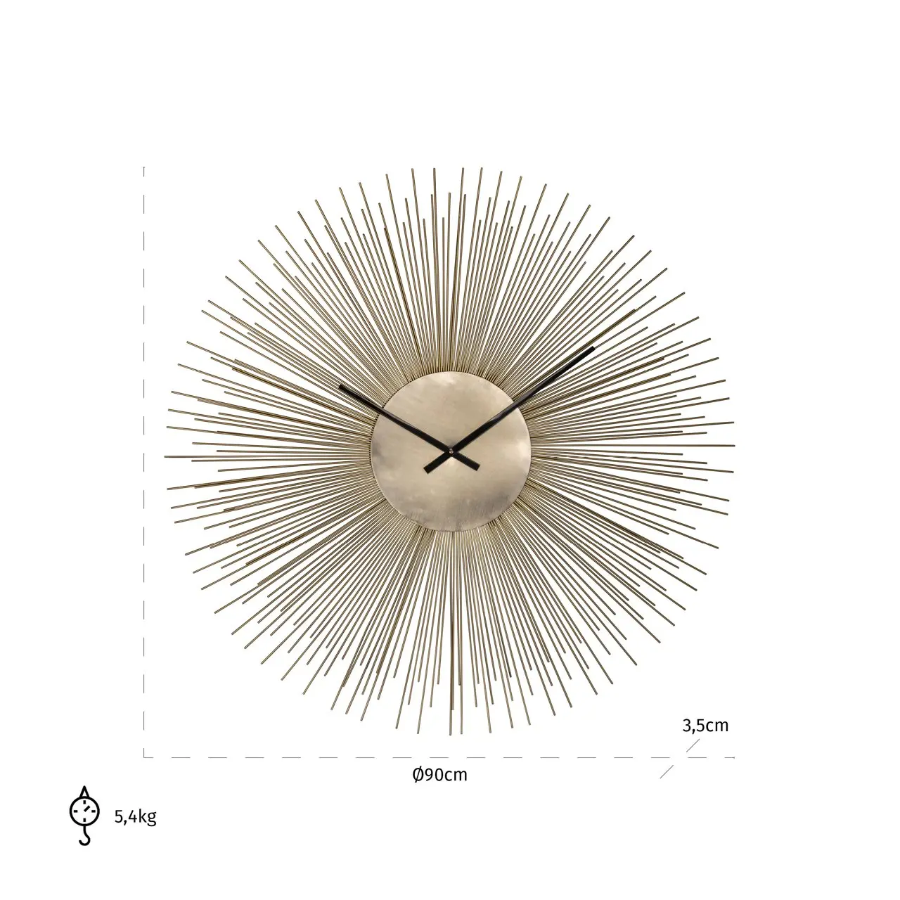 Richmond Interiors Chasin Clock in Gold - Image 5