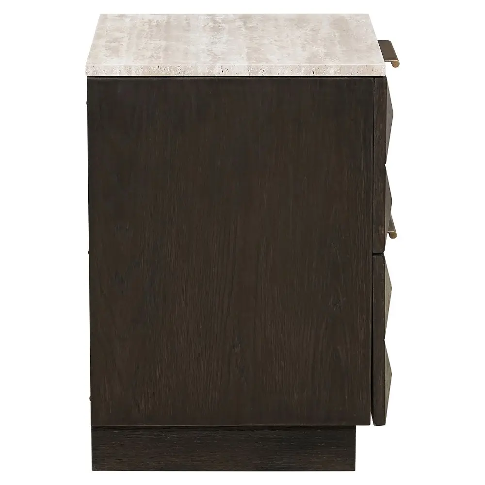Richmond Interiors Claremont 2-Drawers Bedside in Brown - Image 5