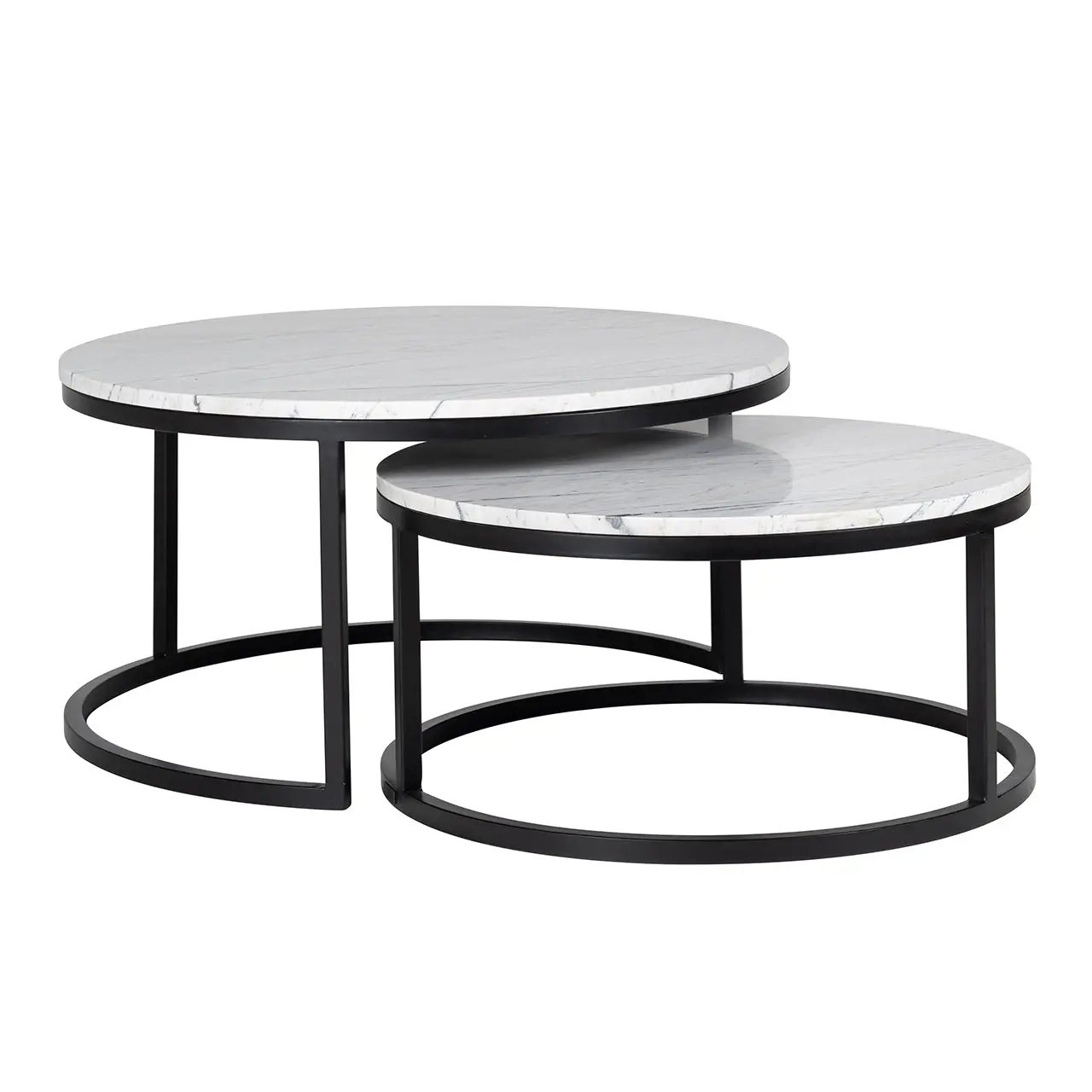 Richmond Interiors Lexington Set of 2 Coffee Table in White - Image 2