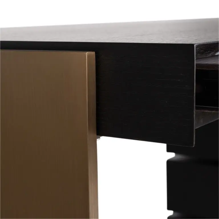 Richmond Interiors Connar 5 Drawer Desk in Charcoal - Image 8