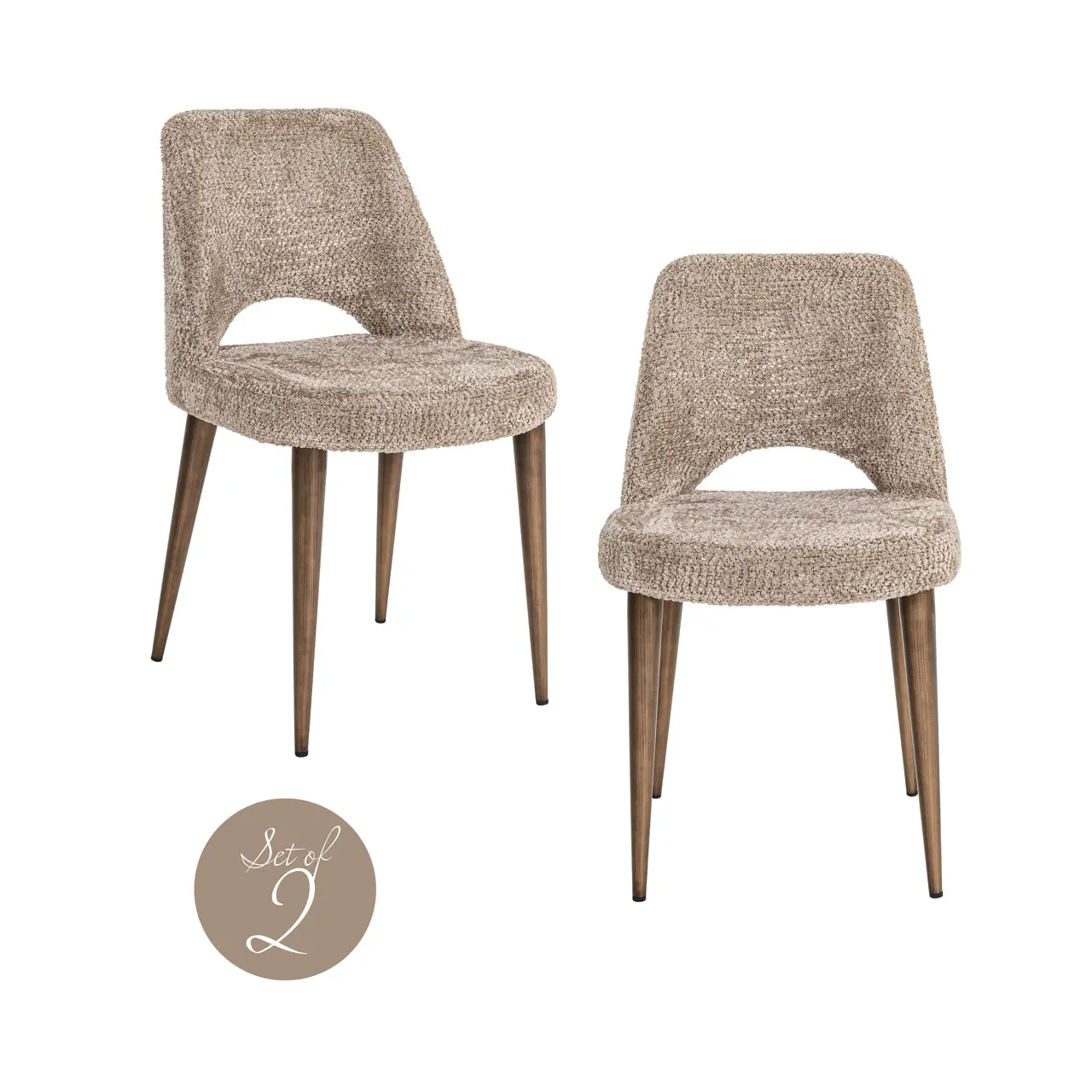 Richmond Interiors Delphine Set of 2 Dining Chairs in Lovely Nature - Image 2