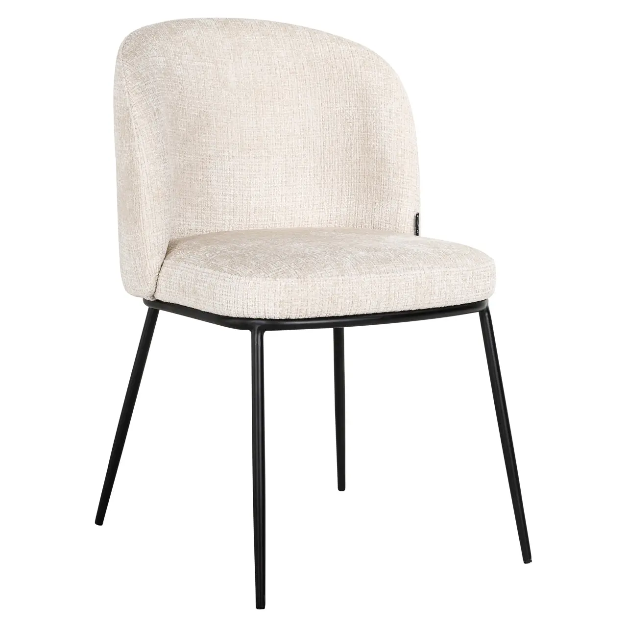 Richmond Interiors Elvi Chair in Beige Chenille Upholstery