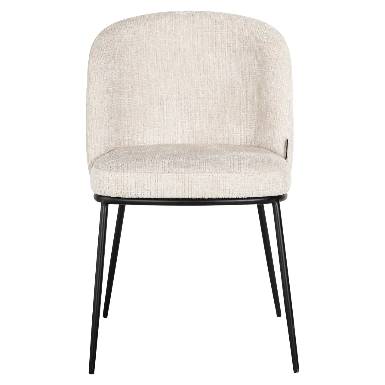 Richmond Interiors Elvi Chair in Beige Chenille Upholstery - Image 2
