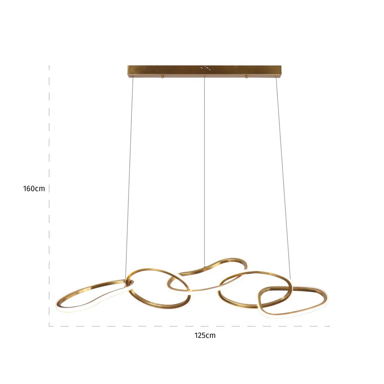 Richmond Interiors Flyn Chandelier in Brushed Gold - Image 4