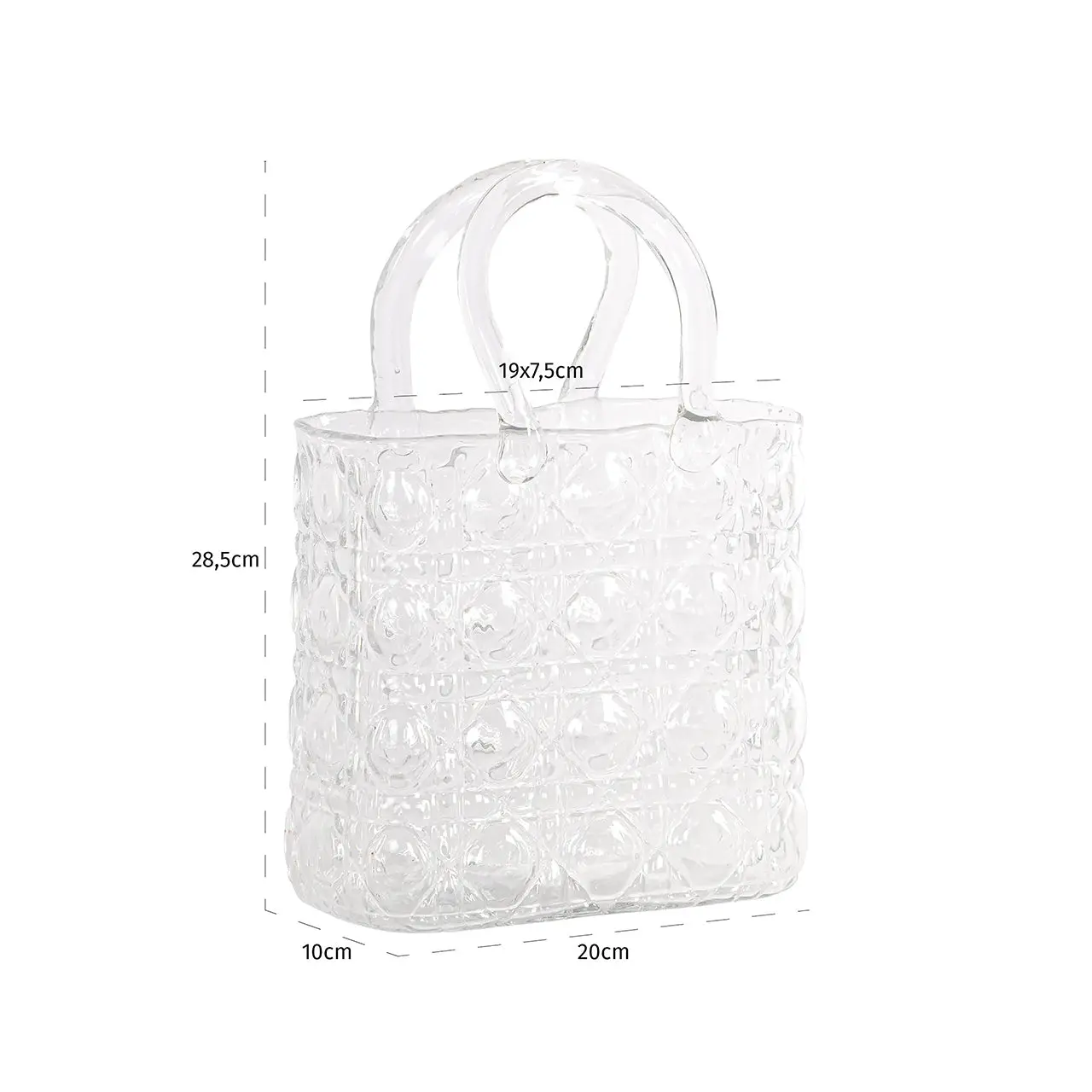 Richmond Interiors Ginny Clear Handbag Vase - Image 4
