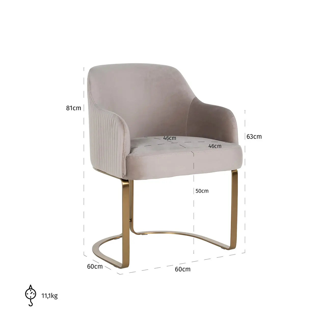 Richmond Interiors Hadley Chair in Khaki Velvet - Image 6