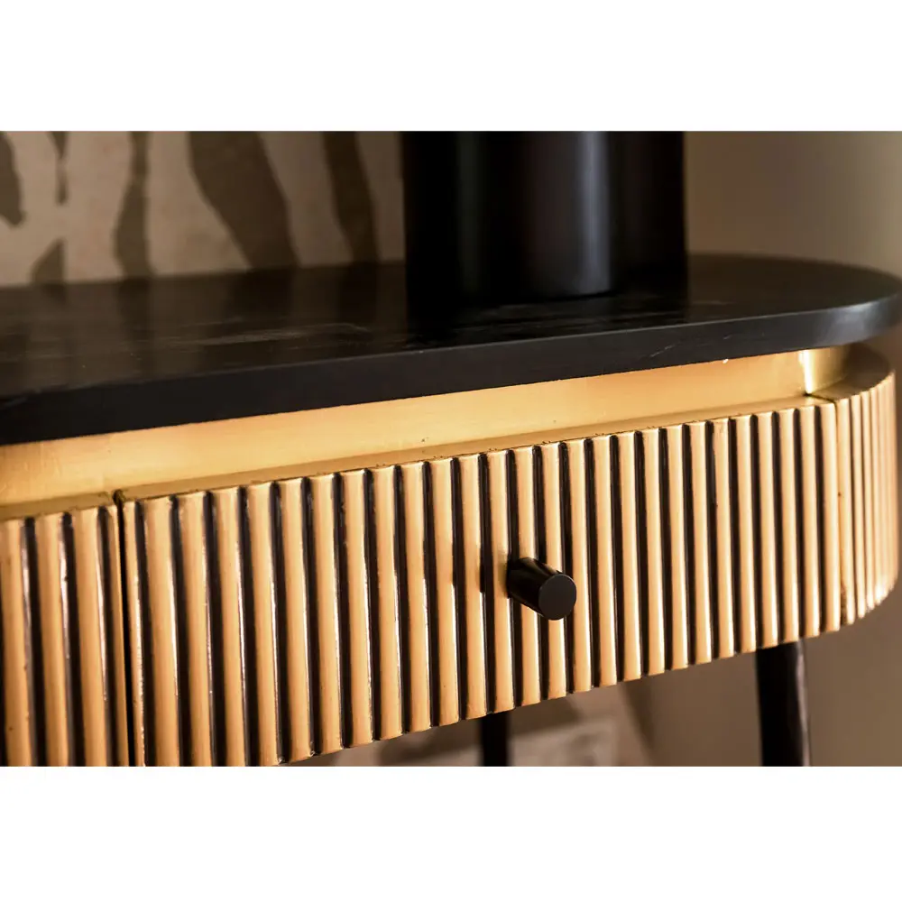 Richmond Interiors Ironville 2 Drawer Luxury Console Table - Image 5