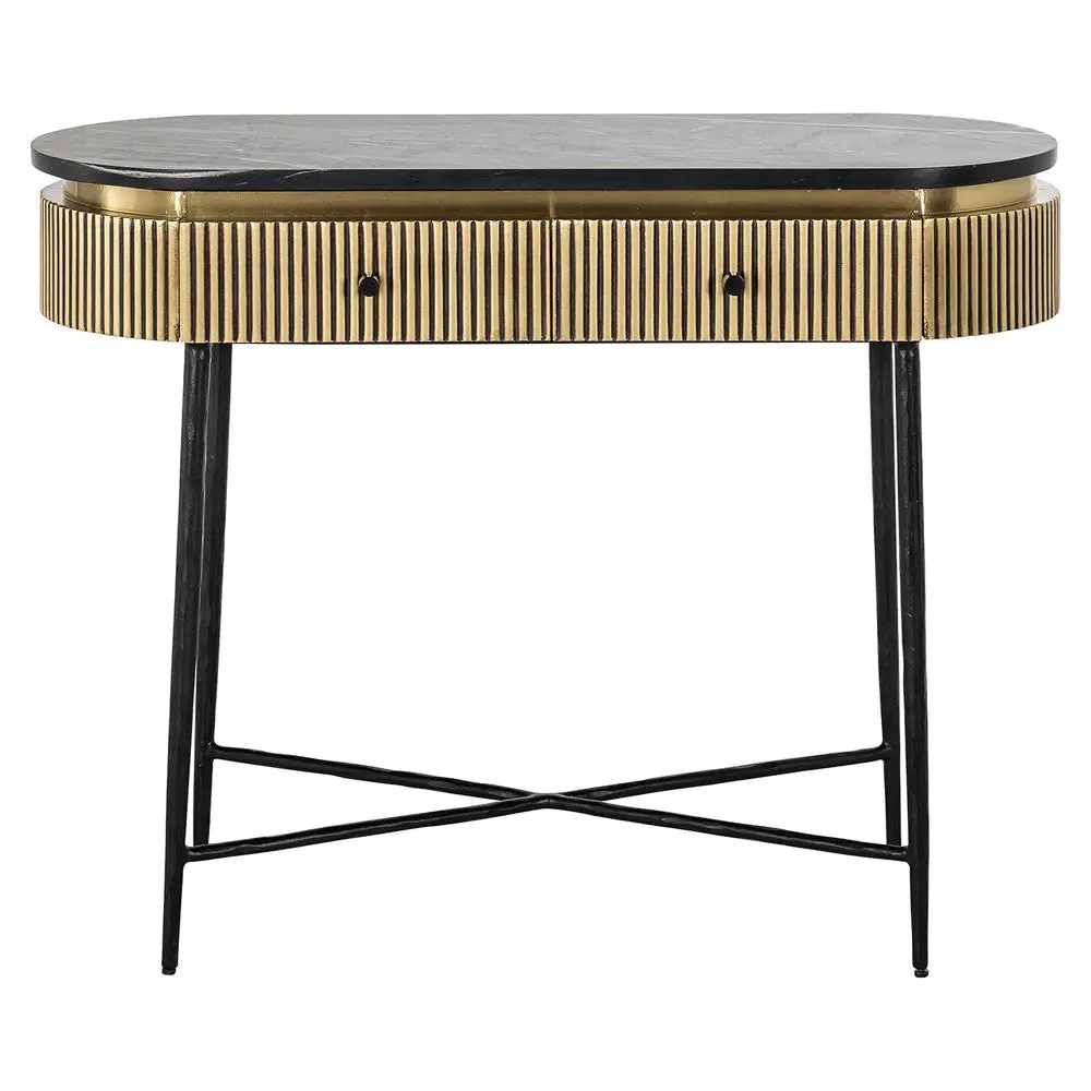 Richmond Interiors Ironville 2 Drawer Luxury Console Table - Image 7