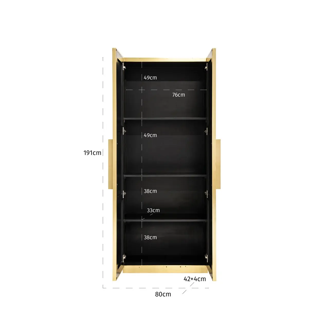 Richmond Interiors Ironville Gold Cabinet - Image 8