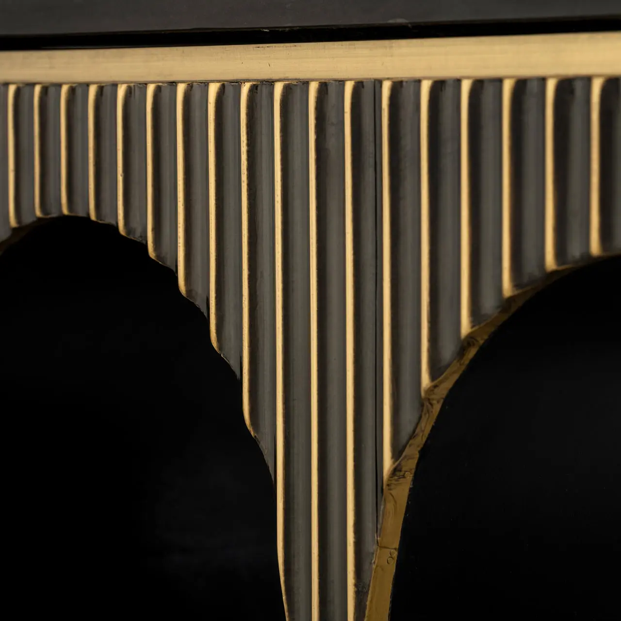 Richmond Interiors Les Arcs Console Table in Brushed Gold - Image 5