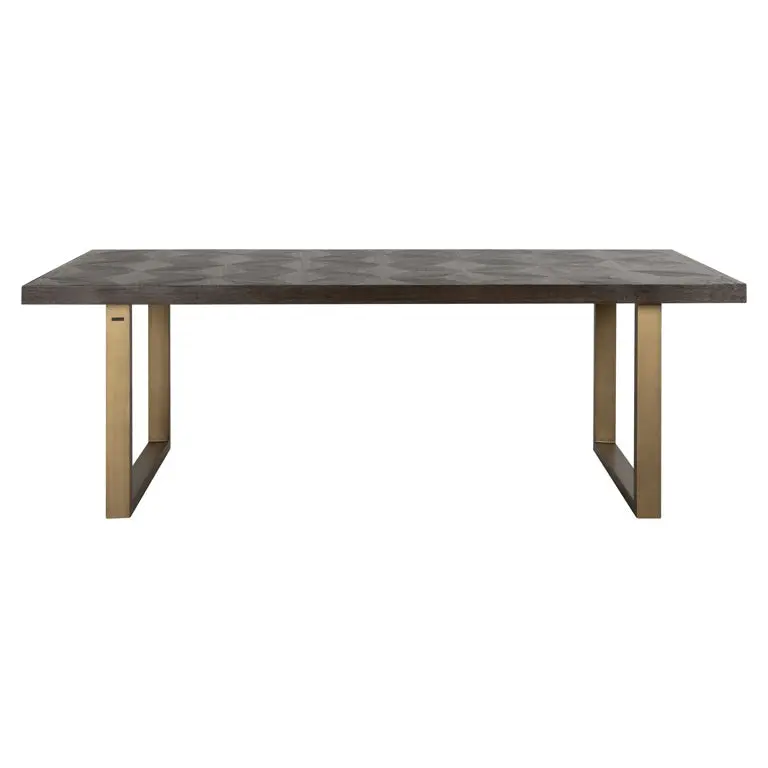 Richmond Interiors Luxor 230cm Diamond Dining Table in Brown - Image 2