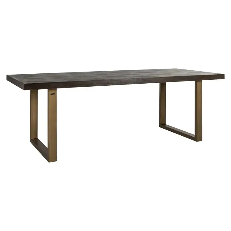 Richmond Interiors Luxor 230cm Diamond Dining Table in Brown - Image 6
