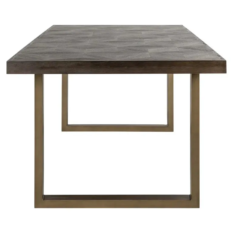 Richmond Interiors Luxor 230cm Diamond Dining Table in Brown - Image 7