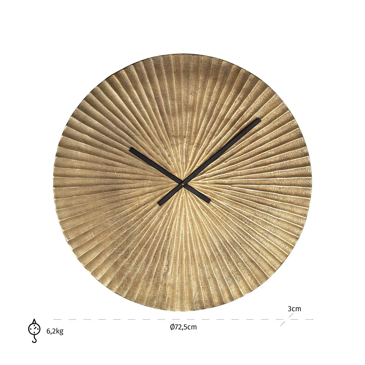 Richmond Interiors Mace Clock in Gold - Image 4
