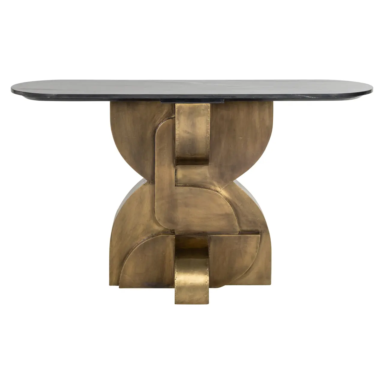 Richmond Interiors Maddox Console Table in Black/Gold - Image 5