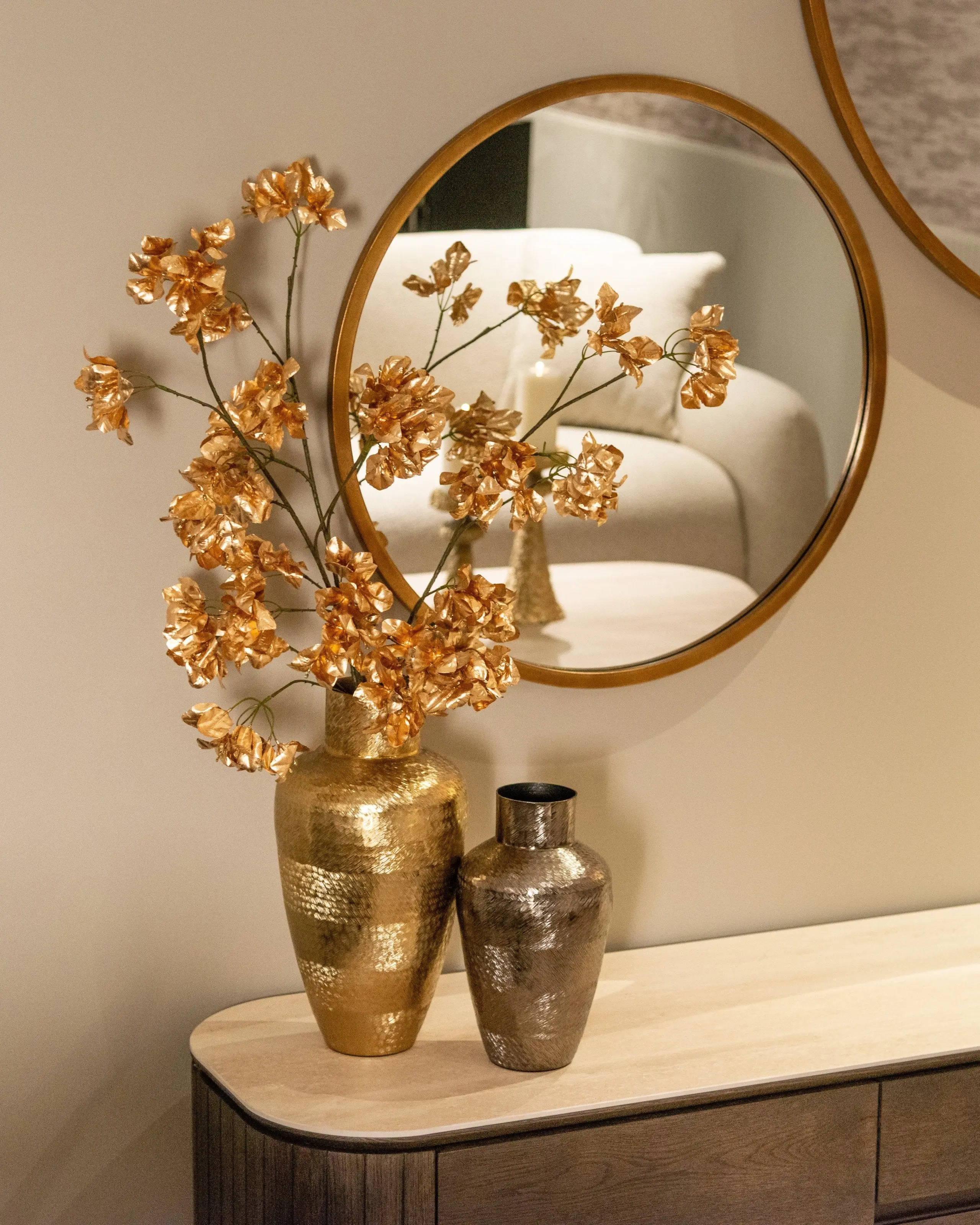 Richmond Interiors Maesa Gold 70cm Mirror - Image 13