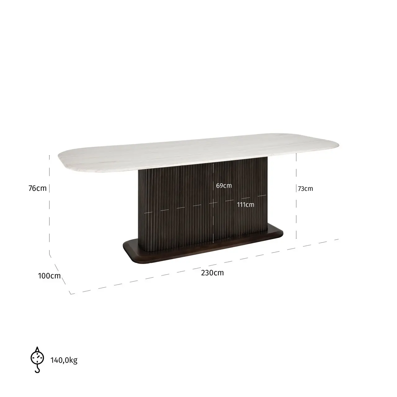 Richmond Interiors Mayfield 230cm Dining Table - Image 12