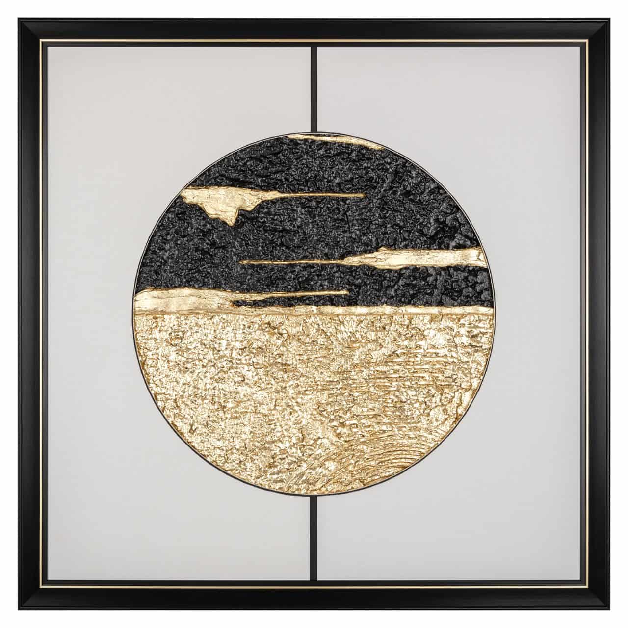 Richmond Interiors Moon Black/Gold Wall Art