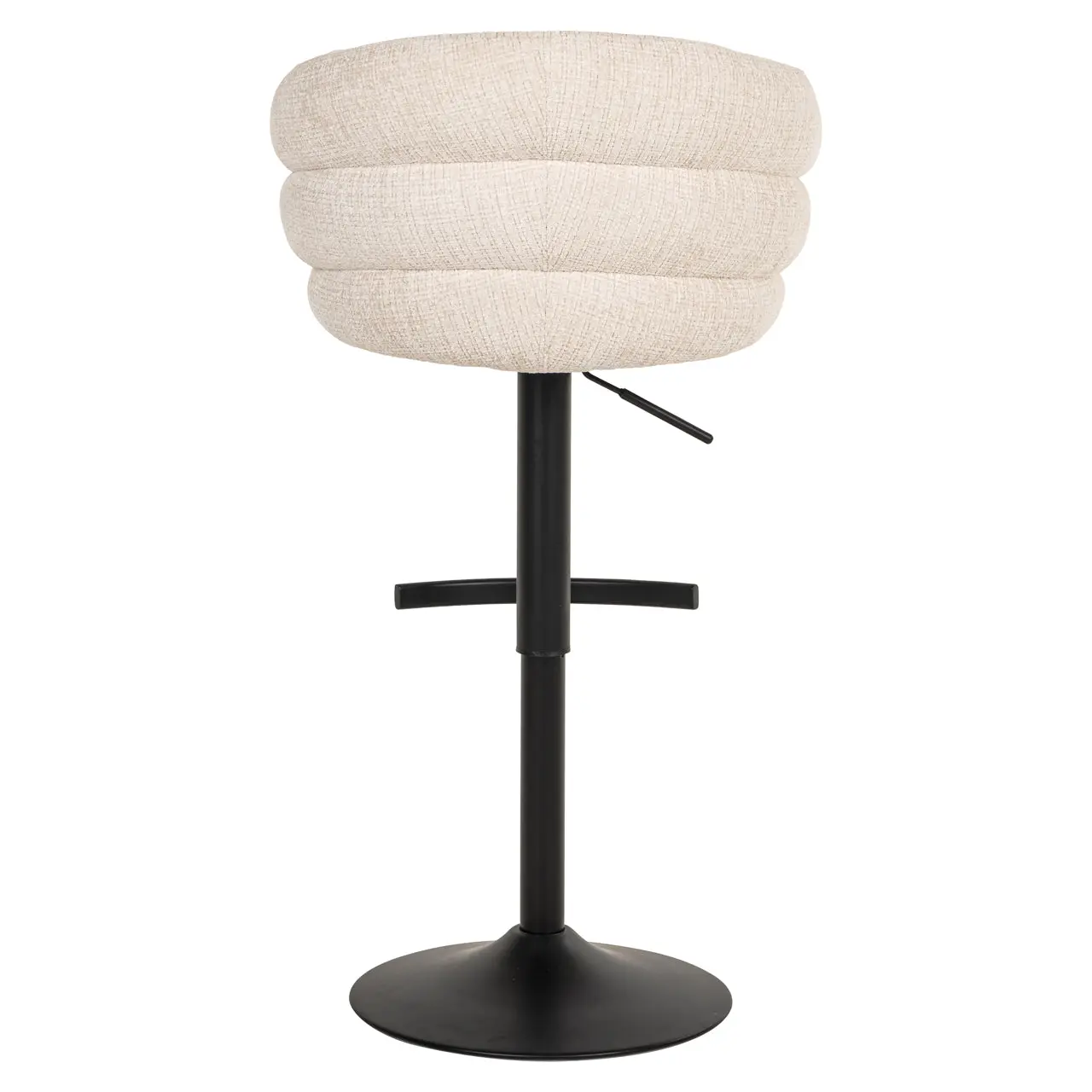 Richmond Interiors Nikki Swivel Bar Stool in Niagara Beige Chenille - Image 5