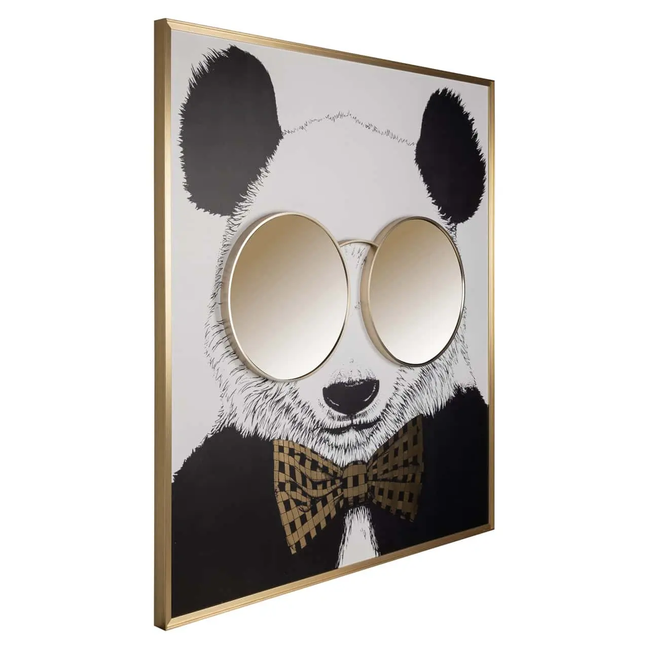 Richmond Interiors Panda Black/Gold Wall Art - Image 3