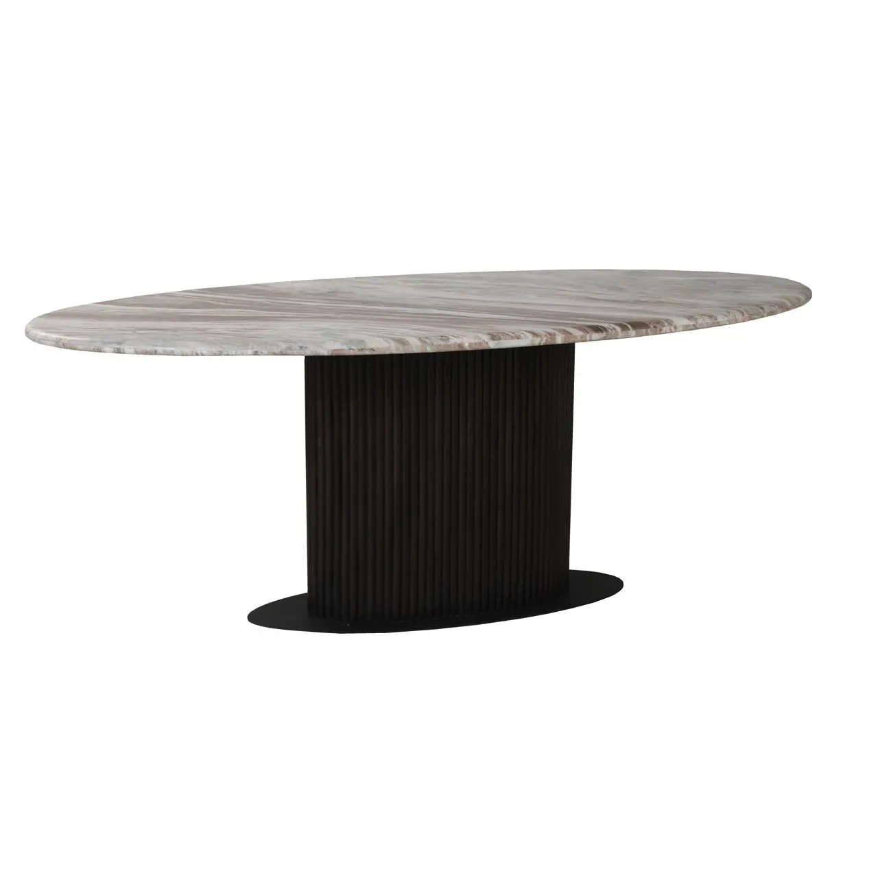 Richmond Interiors Rasford 200cm Oval Dining Table in Dark Brown