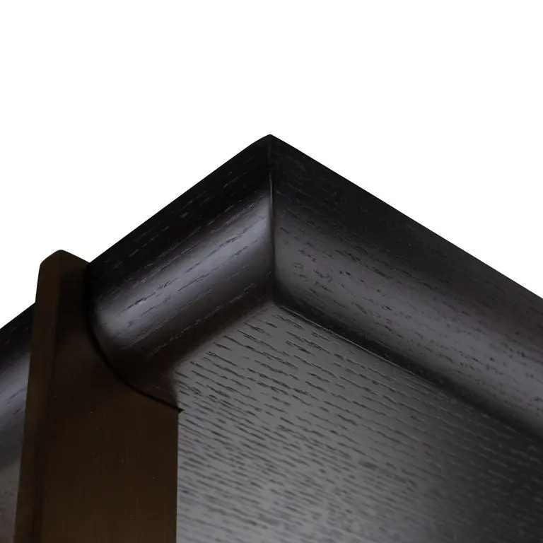Richmond Interiors Rigley Charcoal Display Cabinet – Gold Frame Shelving - Image 8
