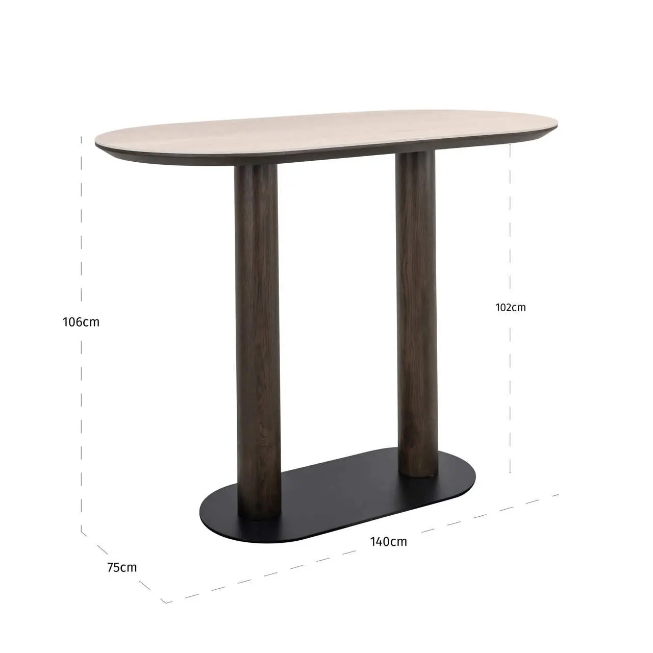 Richmond Interiors Ritz Bar Table in Brown - Image 6