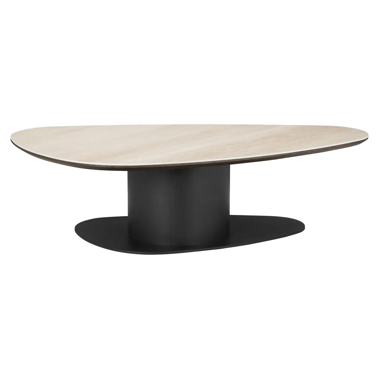 Richmond Interiors Ritz Coffee Table in Beige with Travertine Top - Image 2