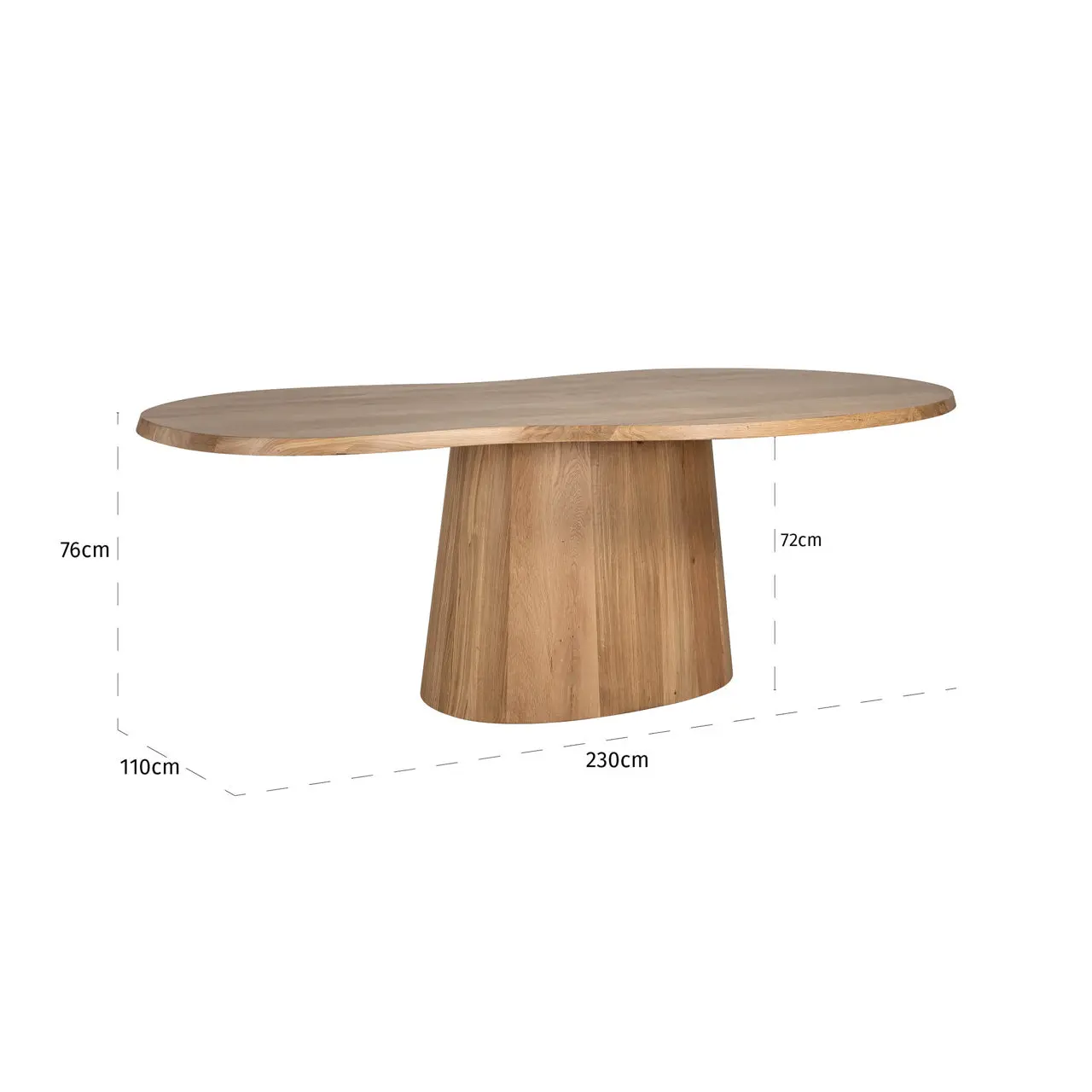 Richmond Interiors Riva 230cm Dining Table in Natural Oak - Image 4