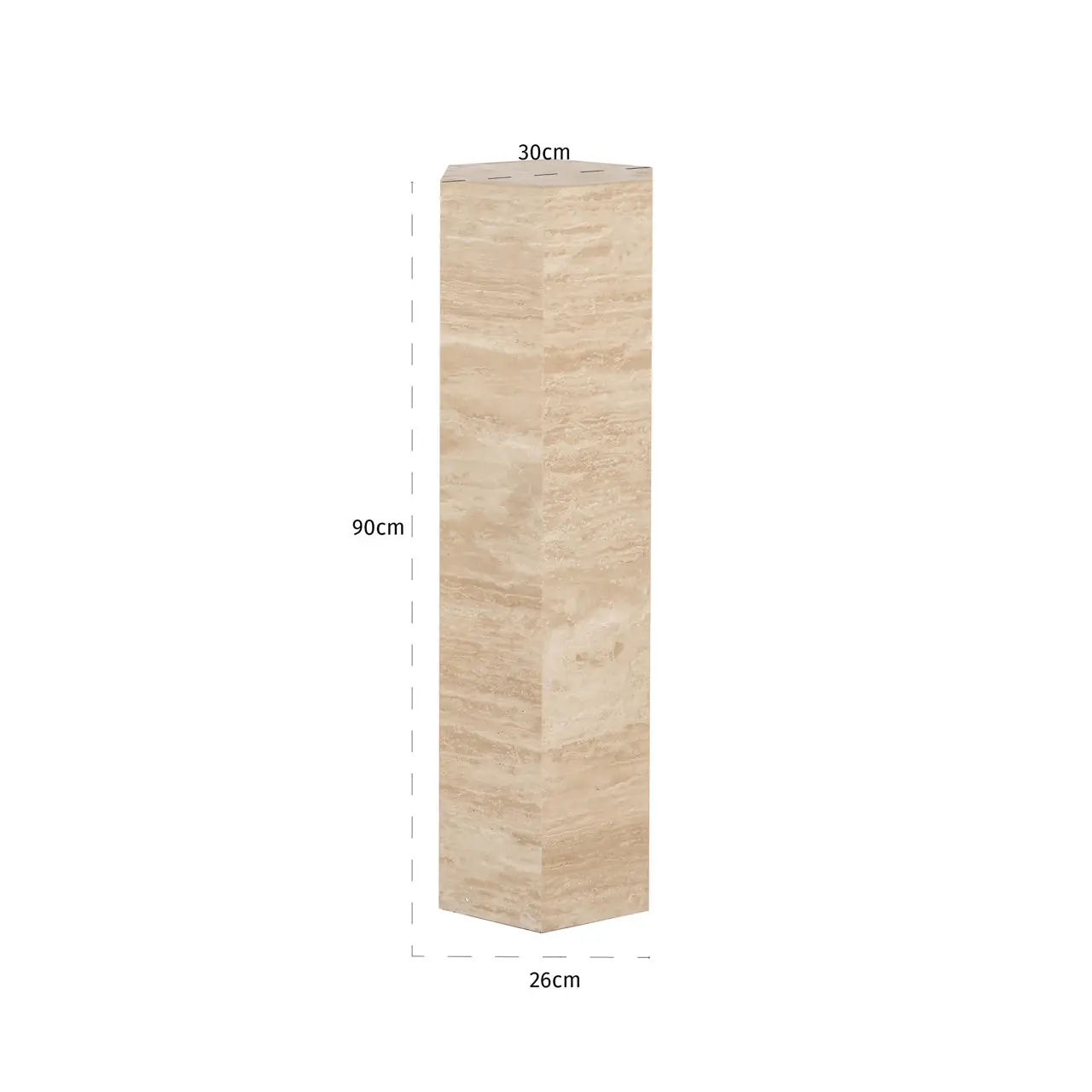 Richmond Interiors Vespin Column in Beige Travertine - Image 4