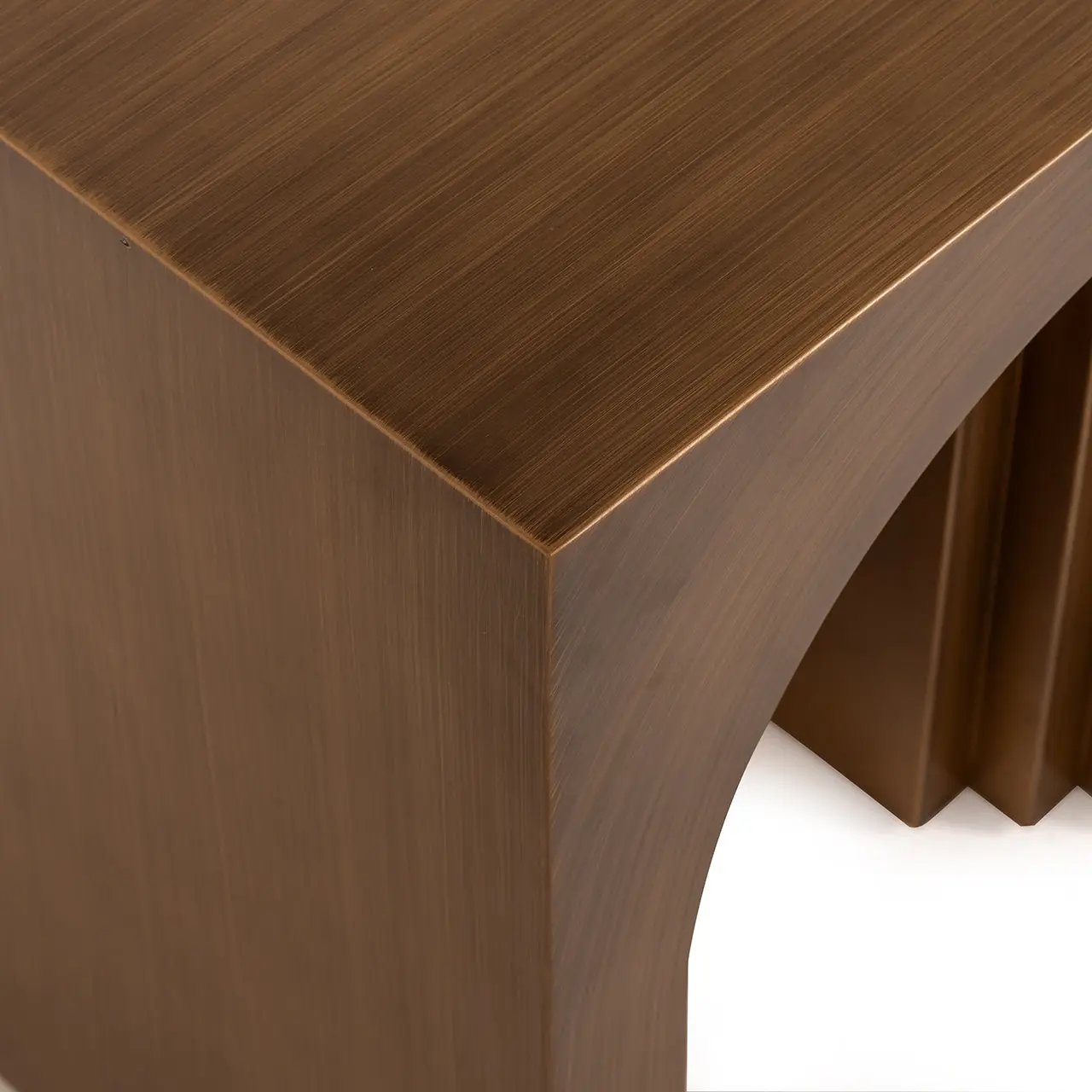 Richmond Interiors Vevey End Table in Brushed Gold - Image 3